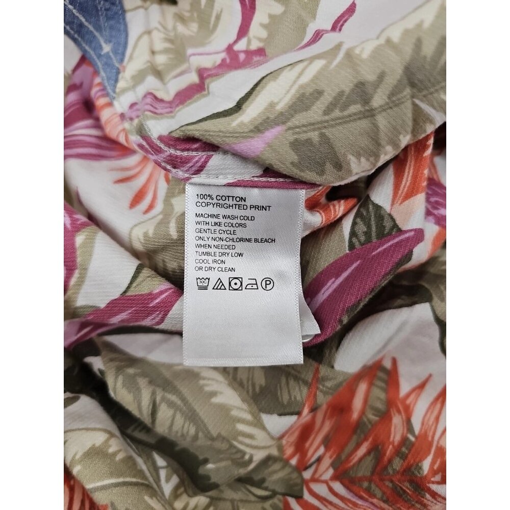 Tommy Bahama Coastline Cord Lush Vines Shirt Men's Large Sweet Chili - Picture 9 of 9